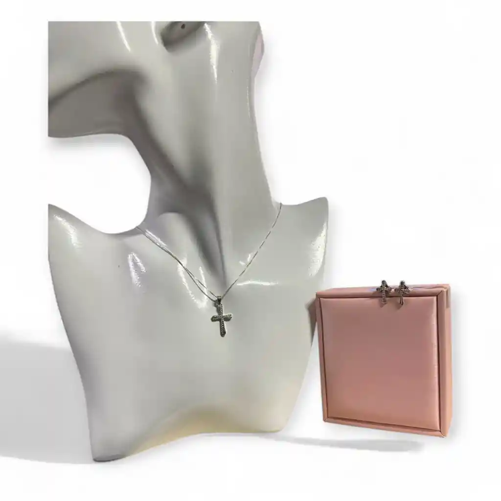Trio Plata Ley 925 Cuadrado Con Pepitas Brillantes Garantia Original + Estuche De Lujo