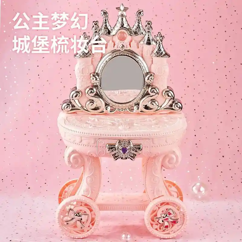 Tocador De Maquillaje Para Niñas Estilo Princesa Con Luz Y Sonido