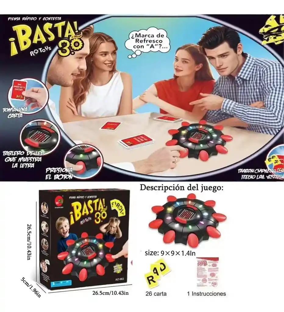 Basta 3.0 Juego De Mesa Electrónico Español- Familiar