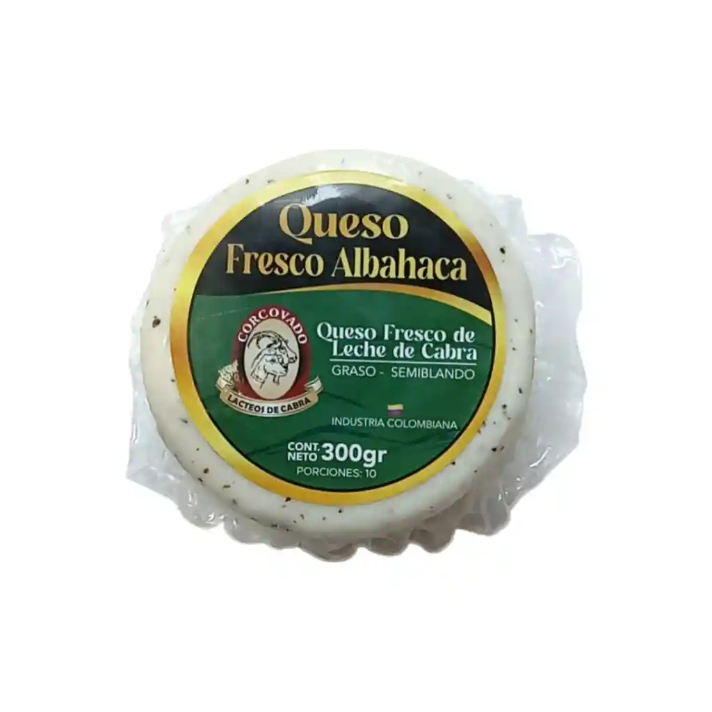 Queso De Cabra Albahaca X300g Corcovado