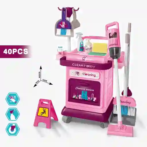 Juego Juguetes De Limpieza Para Niños Incluye Aspiradora E Eléctrica