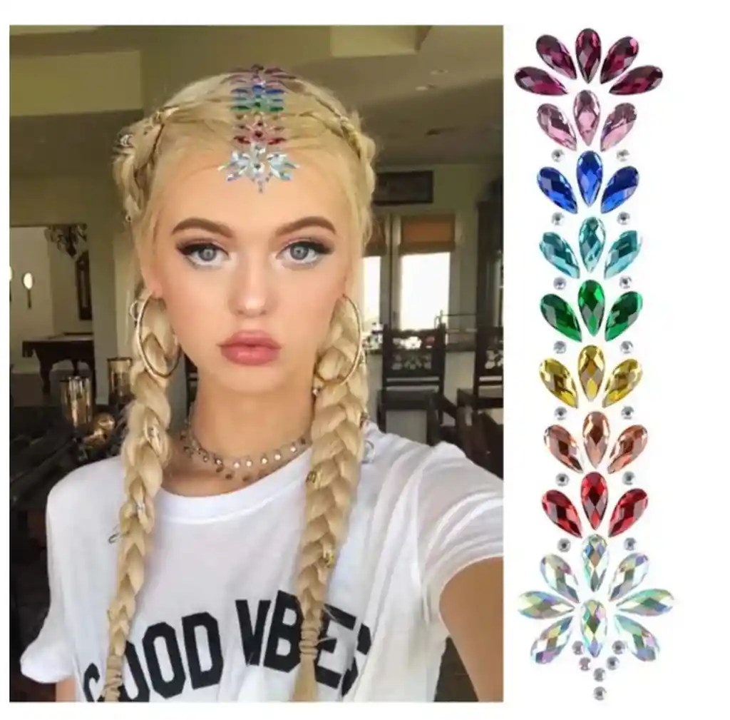 Pegatinas De Joyas Para El Cabello -- Sparkle Glad –
