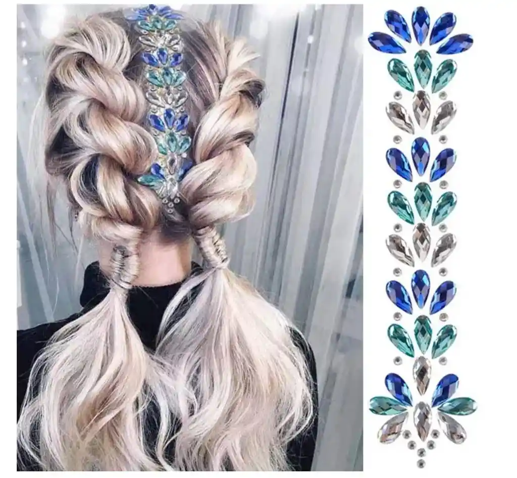 Pegatinas De Joyas Para El Cabello -- Sparkle Glad –