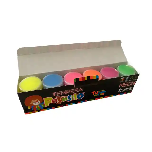 Caja Tempera Neon X6 Und Payasito