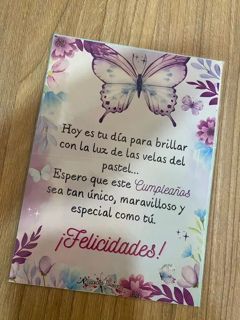 Tarjeta Cumpleaños Mediana Para Mujer