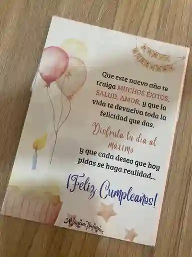 Tarjeta Cumpleaños Mediana Para Mujer