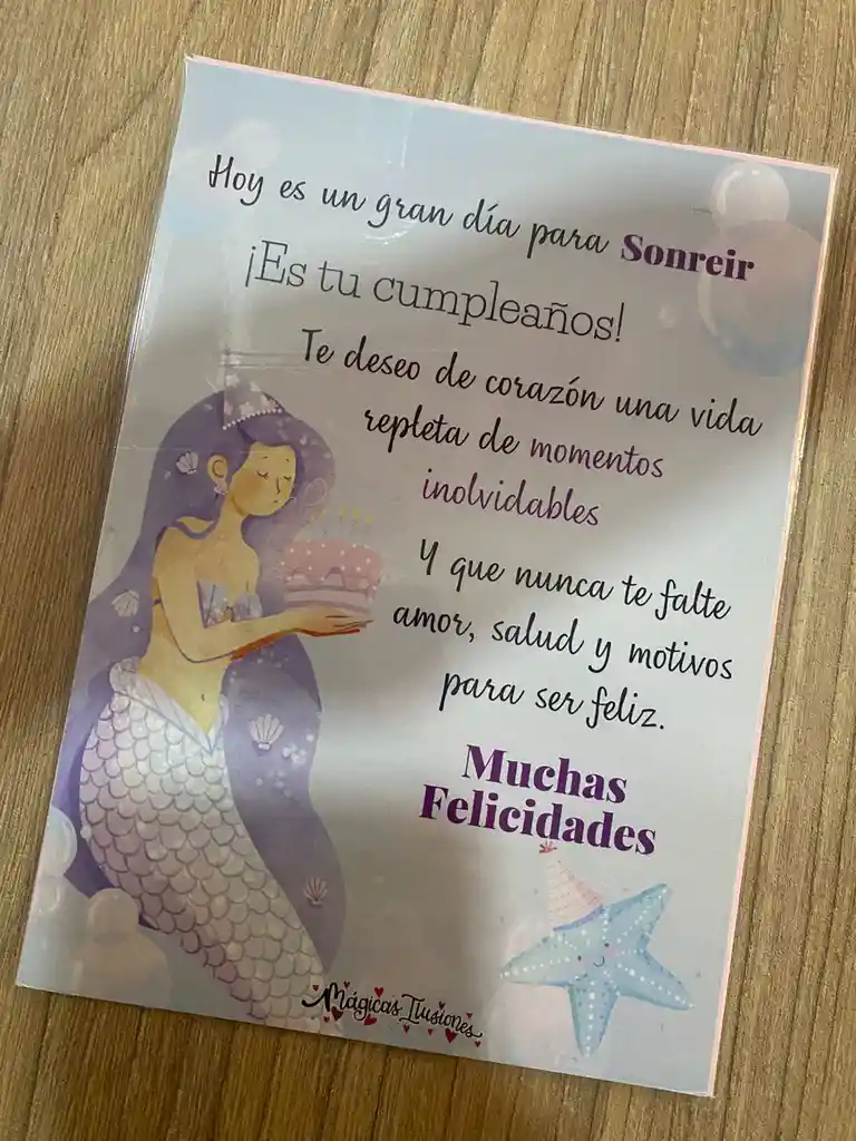 Tarjeta Cumpleaños Mediana Para Mujer