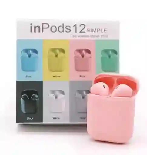 Audifonos Inalambricos Inpods 12 Simple Para Celular Android Ios Colores Disponibles Morado, Azul, Blanco Y Negro