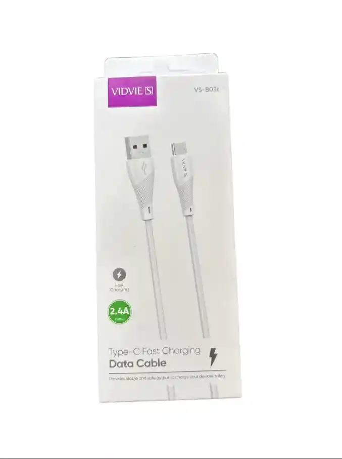 Cable Cargador Para Celular Tipo C Carga Rapida Android Ios Marca Vidvie
