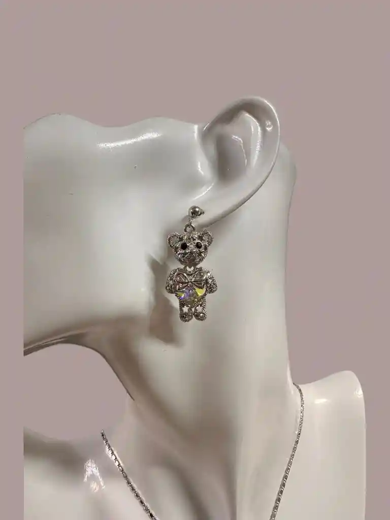 Cadena Collar De Plata Osos Ley 925 (cadena + Estuche De Lujo)