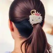 🐱✨ Pinza Brillante En Murano "hello Queen" 👑