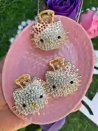 🐱✨ Pinza Brillante En Murano "hello Queen" 👑