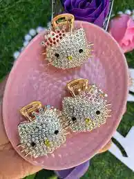 🐱✨ Pinza Brillante En Murano "hello Queen" 👑