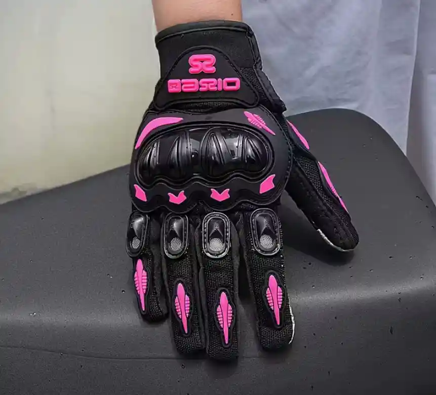 Guantes Deportivos Mujer Moto Antideslizantes Fucsia