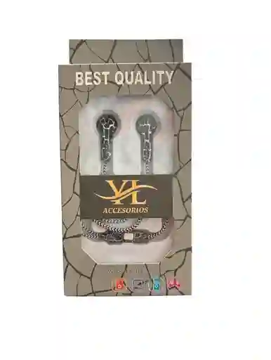 Audifonos De Cable Marca Yl Para Celular Android Colores Azul Y Gris