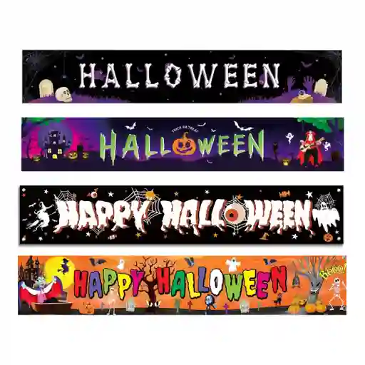 Festón Banner “halloween” – Tipo Pancarta, Varios Motivos Y Colores