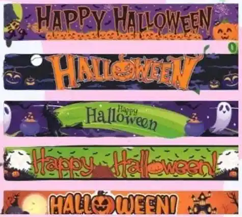 Festón Banner “halloween” – Tipo Pancarta, Varios Motivos Y Colores