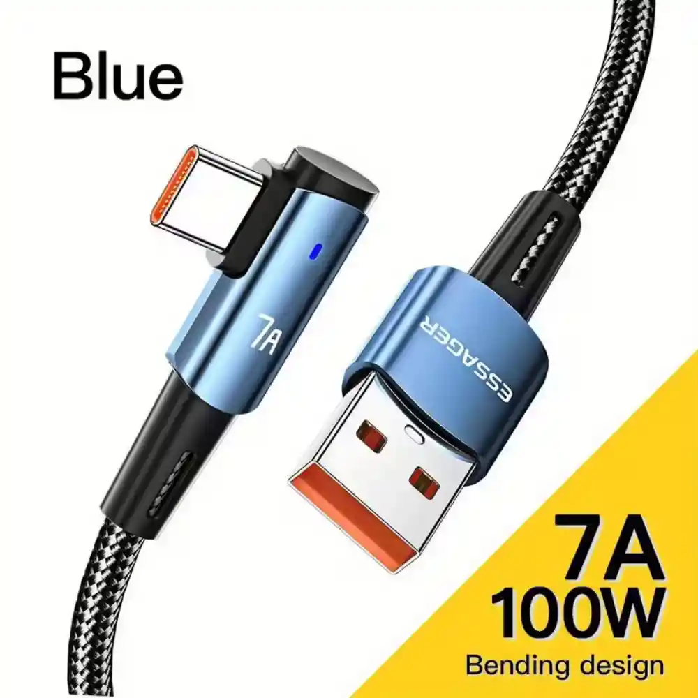 Cable Carga Rapida 100w De Nylon 2metros Usb Tipo C A Usb
