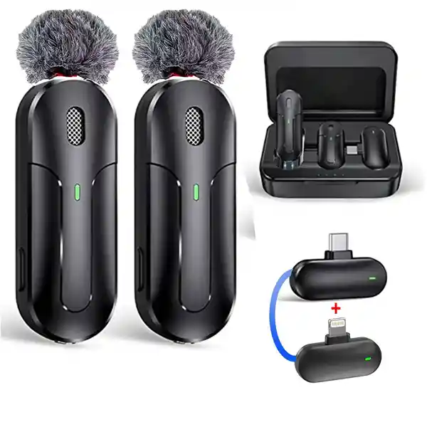 Micrófonos Inalámbricos De Solapa Para Celular Tipo C Iphone Y Pc M8