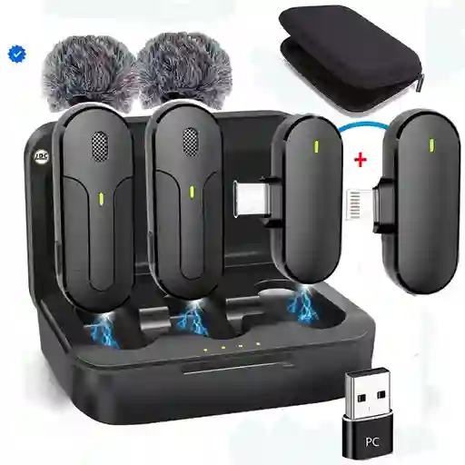 Micrófonos Inalámbricos De Solapa Para Celular Tipo C Iphone Y Pc M8