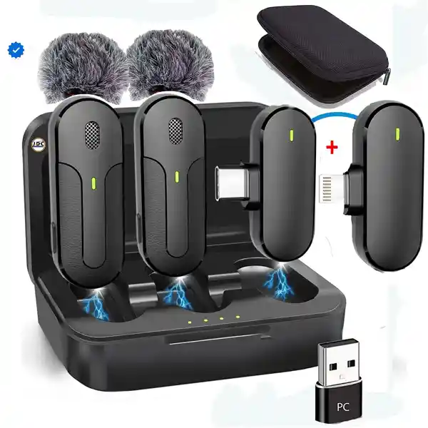 Micrófonos Inalámbricos De Solapa Para Celular Tipo C Iphone Y Pc M8