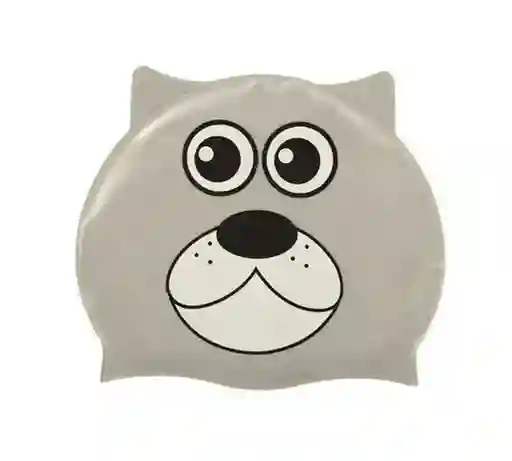 Gorro Natación Silicona Para Niño / Niña - Oso Gris