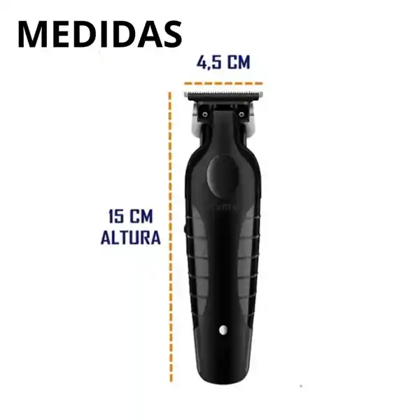 Peluquera De Cabello Kemei Profesional Recargable Km2299 Negra