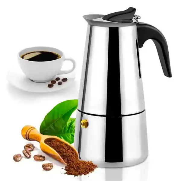 Cafetera Italiana Expreso Acero Inoxidable 9 Tazas