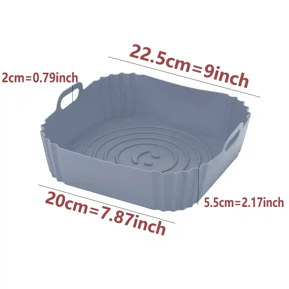 Molde De Silicona Cuadrado Para Freidora De Aire Airfryer 3 A 5 Litros ( X2 Unidades )