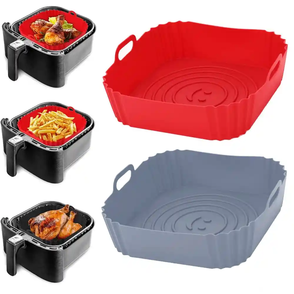 Molde De Silicona Cuadrado Para Freidora De Aire Airfryer 3 A 5 Litros ( X2 Unidades )