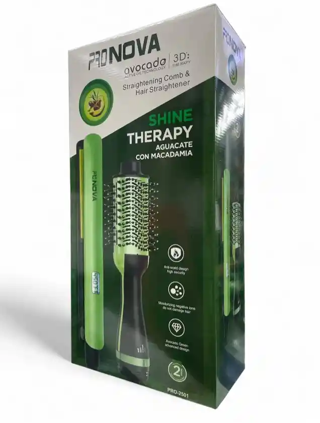 Combo Plancha + Cepillo Shine Therapy 2501