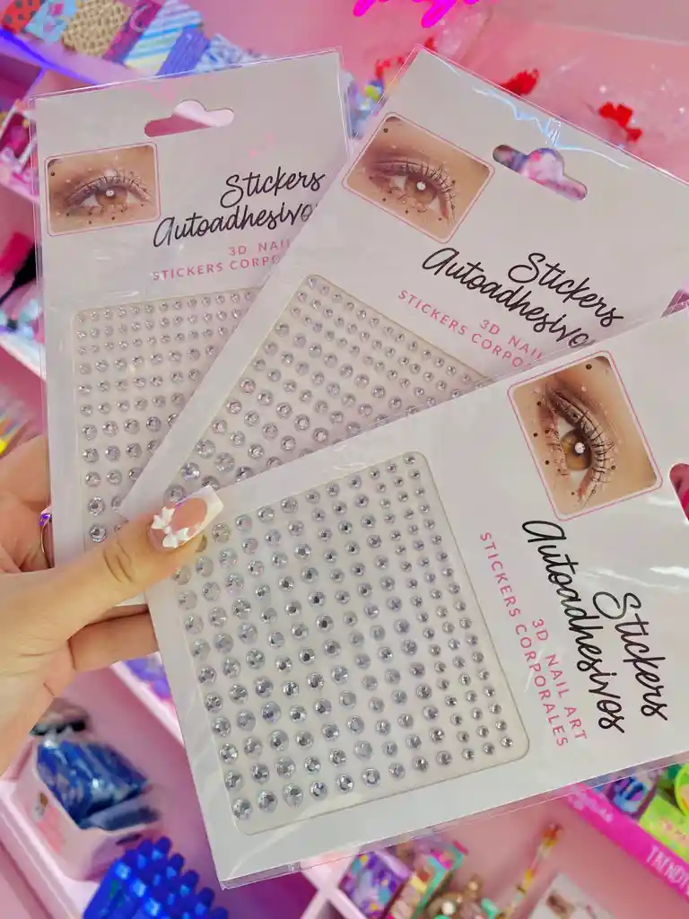 💎 Gemas Faciales - Stickers Autoadhesivos De Piedritas Brillantes ✨