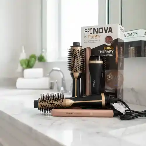 Combo Keratina 2601 (cepillo + Plancha) Shine Therapy