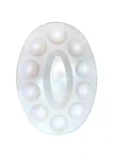 Paleta Plastica Blanca Para Mezclar Pintura Óleos Vinilos