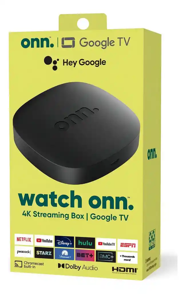 Onn. Google Tv 4k () Americano Walmart Color Blanco Tipo De Control Remoto De Voz