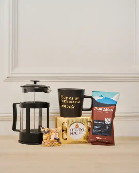 Detalle Con Café Juan Valdez, Cafetera, Ferrero Rocher. Regalo Elegante