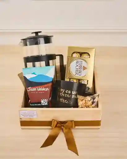Detalle Con Café Juan Valdez, Cafetera, Ferrero Rocher. Regalo Elegante
