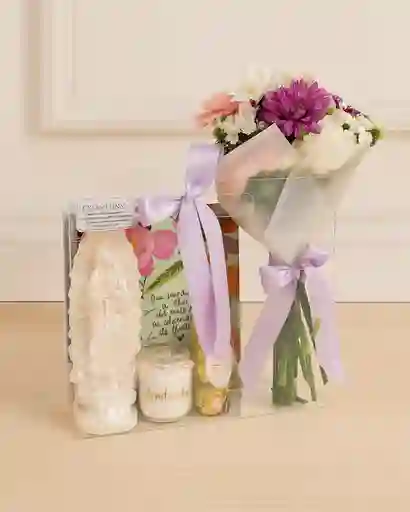 Ancheta Cristal: Virgen, Agenda, Bouquet De Flores, Ferrero Rocher.