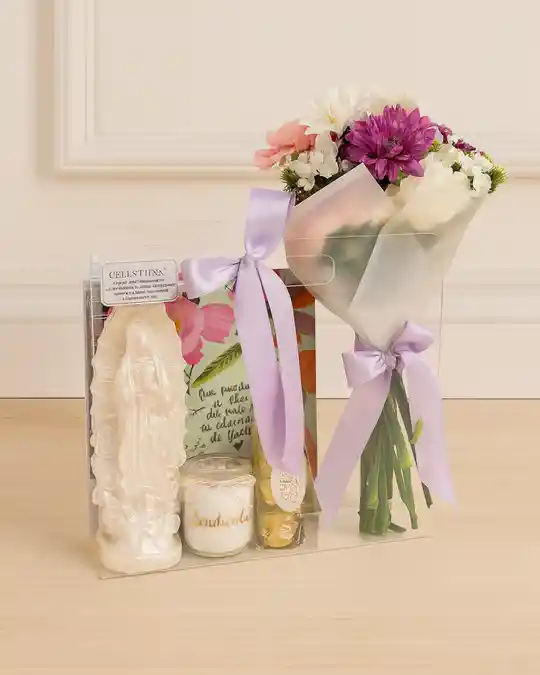 Ancheta Cristal: Virgen, Agenda, Bouquet De Flores, Ferrero Rocher.