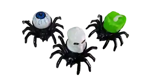 Set 3 Lámparas Vela Arañas Decoración Halloween 5cm Led