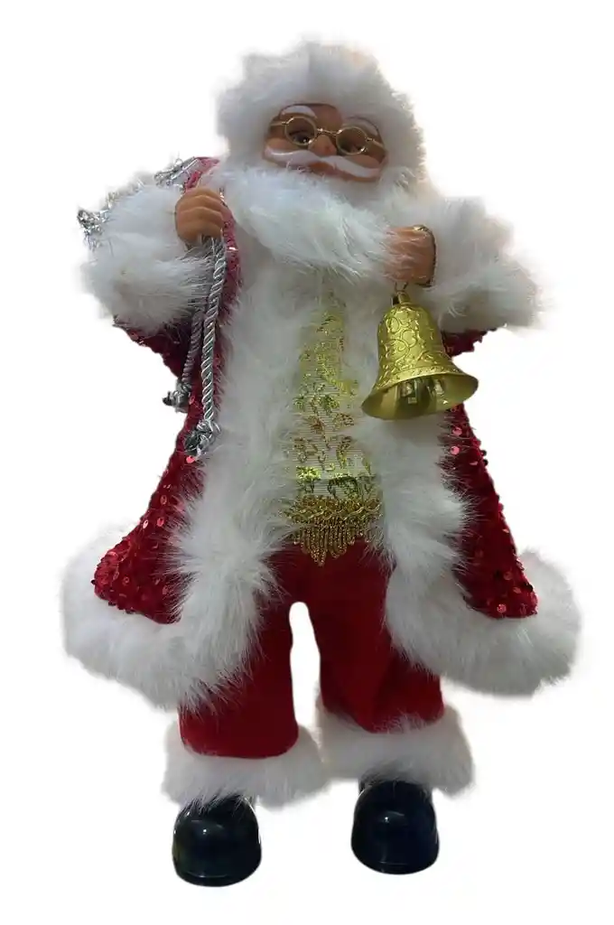 Papa Noel De 50 Cm De Alto, Sonido Y Movimiento, Decoracion Navideña Muñecos De Navidad 1und	adornos Y Figuras Navideñas