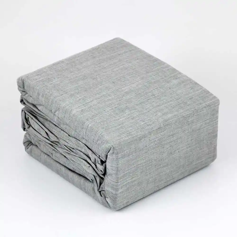 Juego De Duvet Expressions Doble 190x140cm Gris Oscuro 100% Algodon