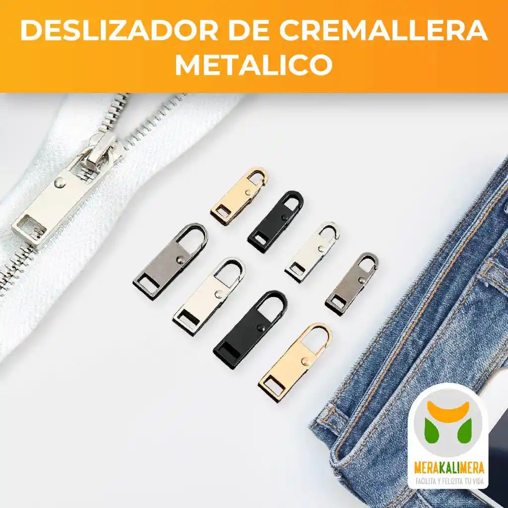 Deslizador De Cremallera Métalico X6