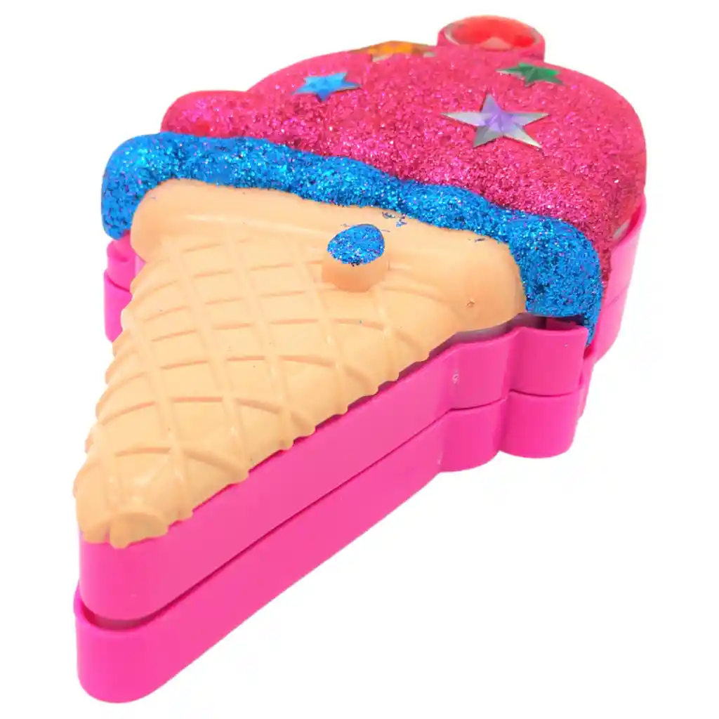 Kit Maquillaje - Manicure Infantil Rosa Pink Formato De Helado
