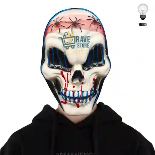Hallowen Mascara Con Luz Led Calabera