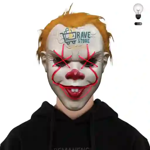 Hallowen Mascara Con Luz Led Payaso