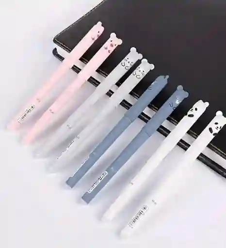 Bolígrafo Esfero De Animales Tinta Negra Punta Fina Con Tapa