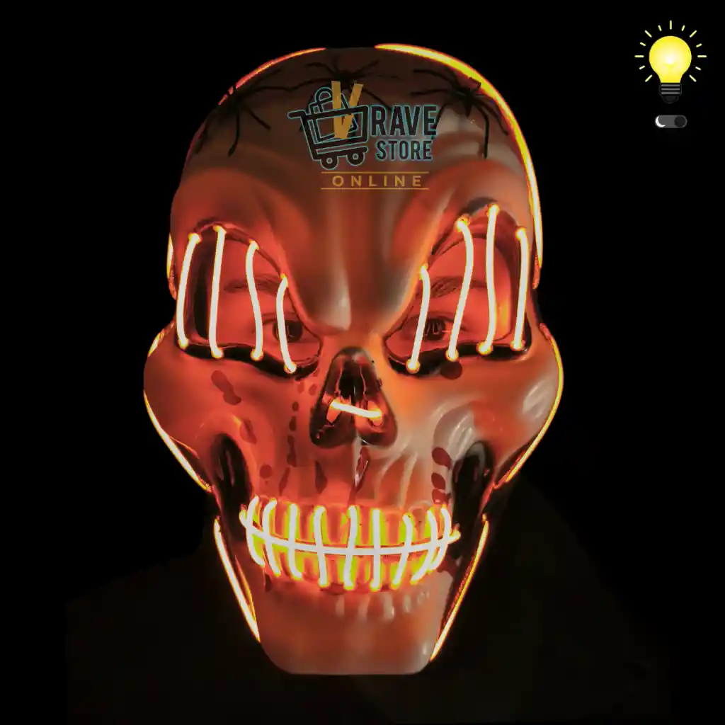 Hallowen Mascara Con Luz Led Calabera