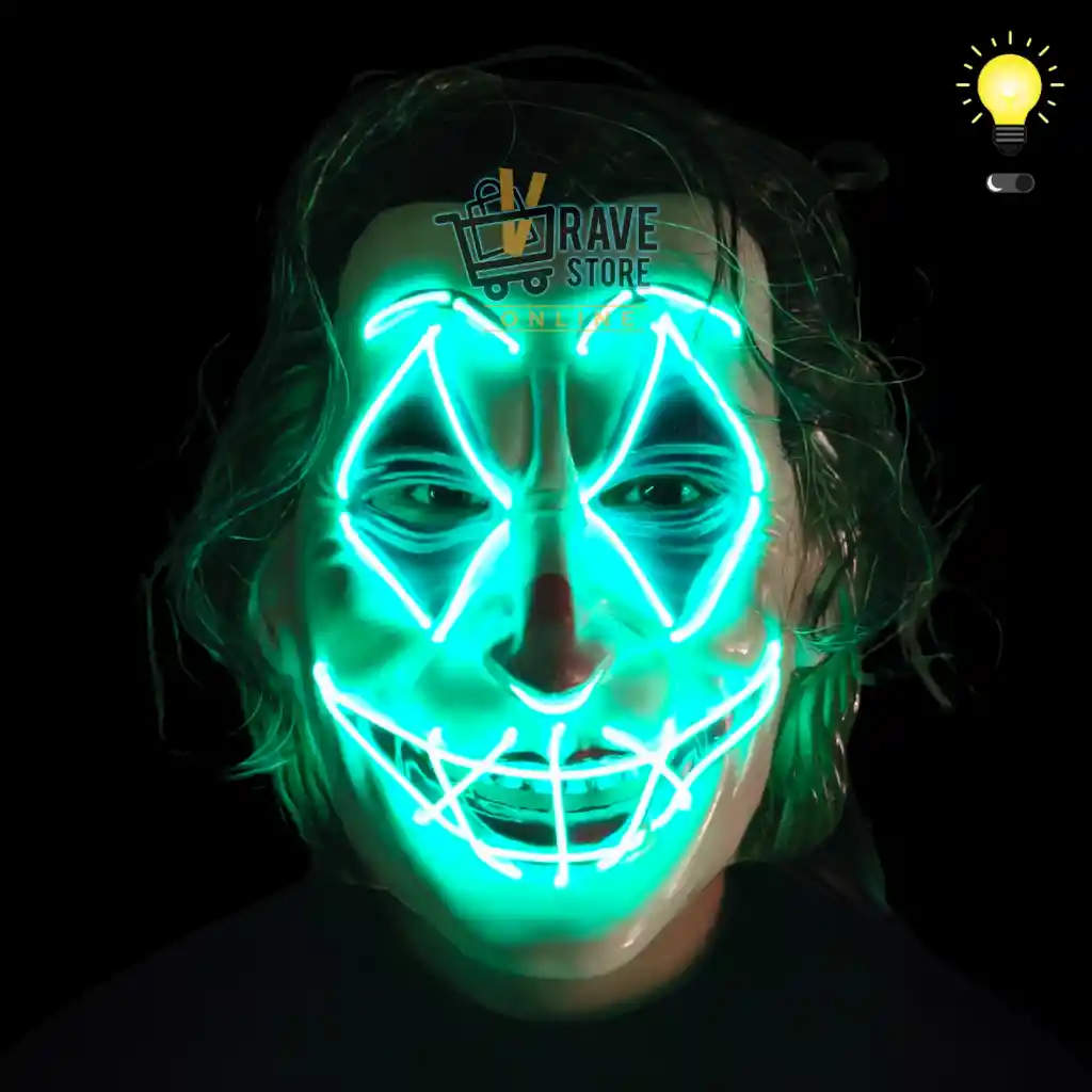 Hallowen Mascara Con Luz Led Guason