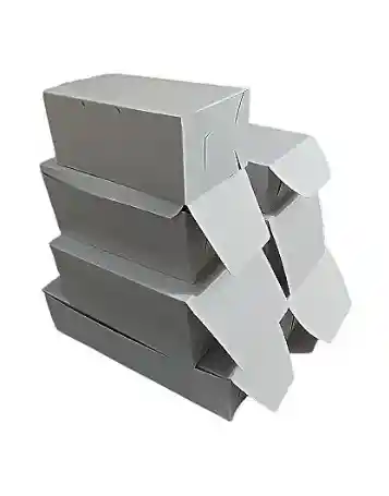 Caja Blanca Grande Brazo Tronco Tortas 30x15x10 X 5 Unidades